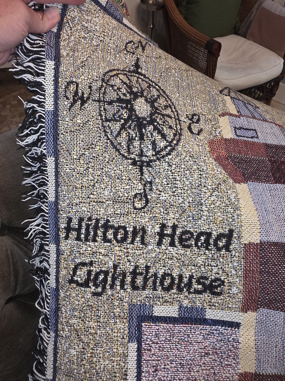 Coastal Lighthouse Throw Blanket - Multicolor - Picture 7 of 10